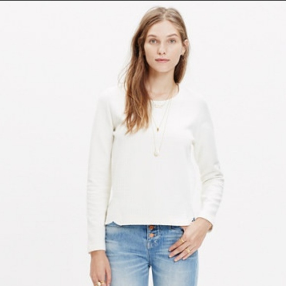Madewell Jacquard Grid Top - Picture 2 of 5